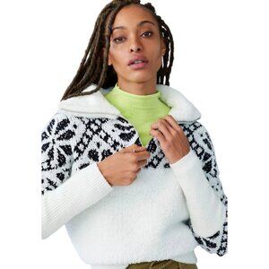 Anthropologie Pilcro Maia Cropped Quarter-Zip Pullover